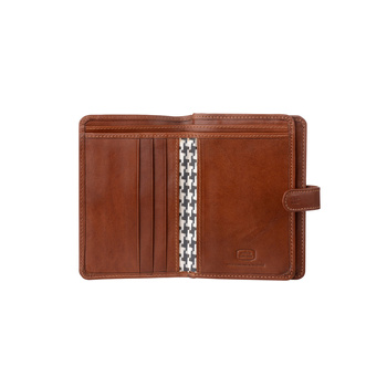 Antica Toscana Ladies Wallet Purse Multi compartment in Real Italian Leather with Zipper Coin Pocket & Card slots