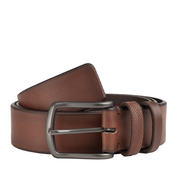 Antica Toscana Men’s Leather Belt Elegant in High Quality Genuine Cowhide Leather Made in Italy with Pin Buckle