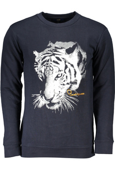 CAVALLI CLASS MEN&#39;S BLUE ZIPLESS SWEATSHIRT