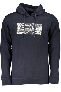 CAVALLI CLASS MEN&#39;S BLUE ZIPLESS SWEATSHIRT