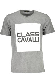 CAVALLI CLASS MEN&#39;S SHORT SLEEVE T-SHIRT GRAY