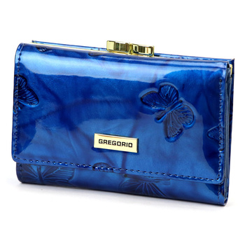 Elegant women's leather wallet butterflies Gregorio