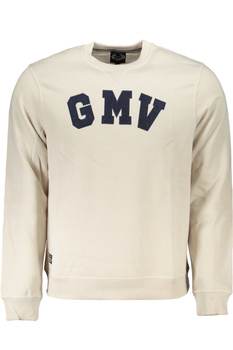 GIAN MARCO VENTURI MEN&#39;S WHITE ZIPLESS SWEATSHIRT