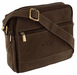 Leather messenger bag ALWAYS WILD 251L-MH