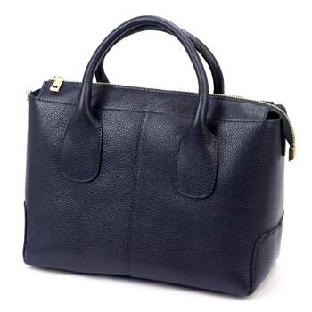 Leather women's handbag, large trunk