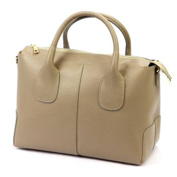 Leather women's handbag, large trunk