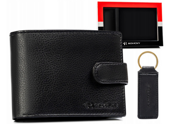 Leatherette wallet & key ring set ROVICKY R-SET-M-N003L