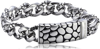 Men's silver steel bracelet by POLICE