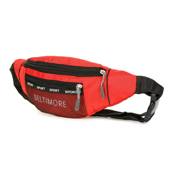 Red Beltimore kidney pouch kodura capacious solid belt B93