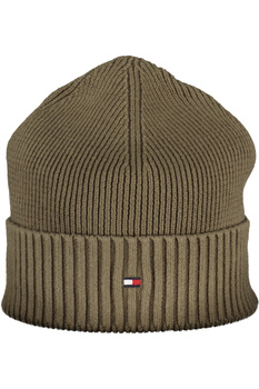 TOMMY HILFIGER MEN&#39;S GREEN BEANIE