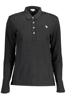 US POLO BLACK WOMEN&#39;S LONG SLEEVED POLO SHIRT