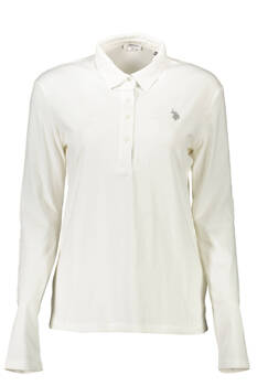 US POLO LONG SLEEVE POLO WOMAN WHITE