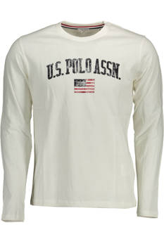 US POLO T-SHIRT LONG SLEEVE MAN WHITE