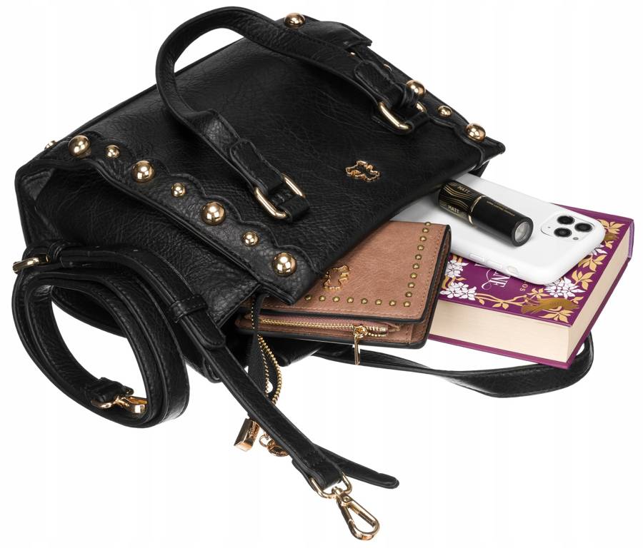 Elegant purse made of ecological leather with studs - LuluCastagnette