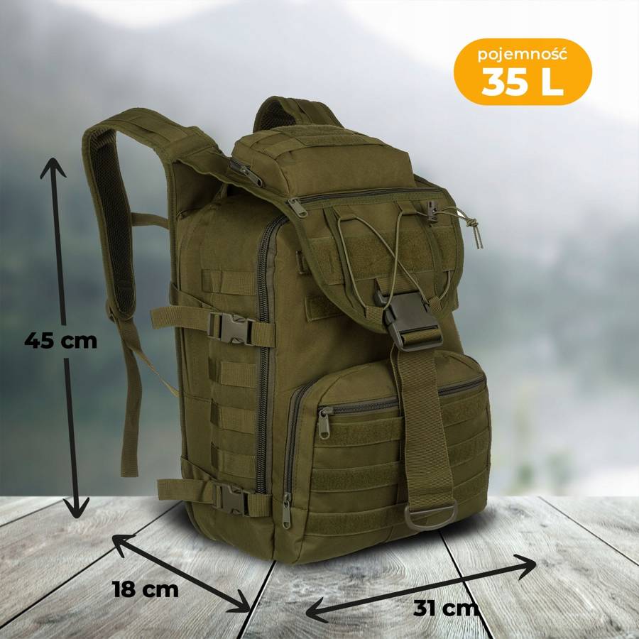 Tactical, capacious waterproof backpack - Peterson