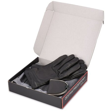 Beltimore men's leather set wallet scarf gloves U80