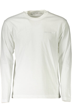 CALVIN KLEIN WHITE MEN&#39;S LONG SLEEVED T-SHIRT