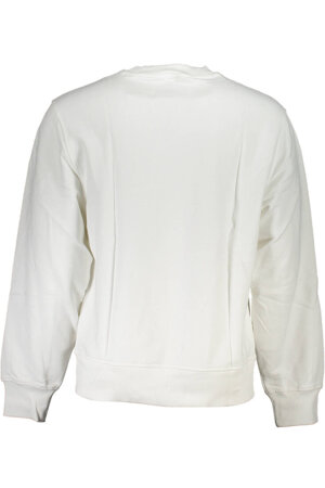 CALVIN KLEIN WHITE MEN&#39;S SWEATSHIRT WITHOUT ZIP