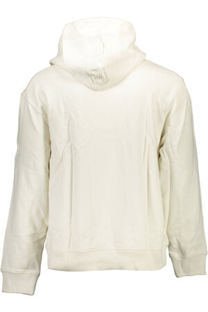 CALVIN KLEIN WHITE MEN&#39;S SWEATSHIRT WITHOUT ZIP