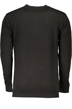 CAVALLI CLASS MEN&#39;S BLACK ZIP-OUT SWEATSHIRT