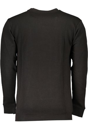 CAVALLI CLASS MEN&#39;S BLACK ZIP-OUT SWEATSHIRT