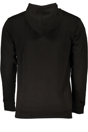 CAVALLI CLASS MEN&#39;S BLACK ZIP-OUT SWEATSHIRT