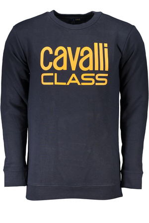 CAVALLI CLASS MEN&#39;S BLUE ZIPLESS SWEATSHIRT