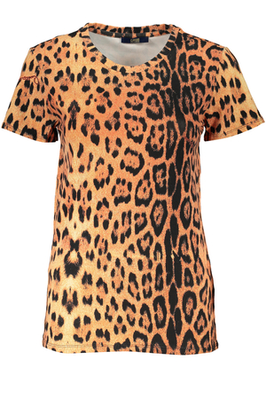 CAVALLI CLASS WOMEN&#39;S SHORT SLEEVE T-SHIRT ORANGE