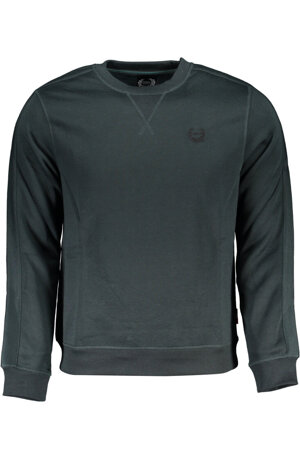 GIAN MARCO VENTURI GREEN MEN&#39;S ZIPLESS SWEATSHIRT