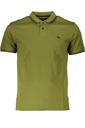 HARMONT &amp; BLAINE GREEN MEN&#39;S SHORT SLEEVED POLO SHIRT