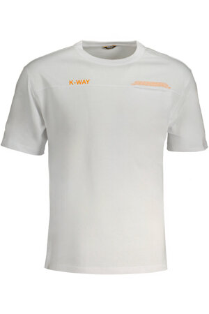 K-WAY WHITE MEN&#39;S SHORT SLEEVE T-SHIRT