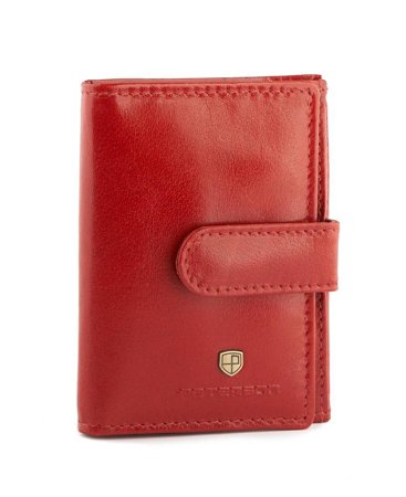 Leather card case with clasp closure - Peterson