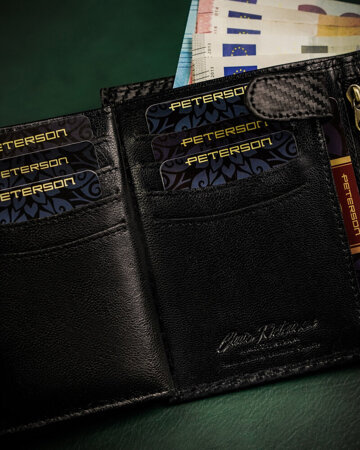 Leather wallet RFID PETERSON PTN 339-CA