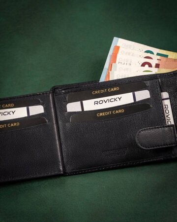 Leather wallet RFID ROVICKY R-N992-GAT