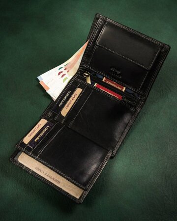 Leather's wallet RFID PETERSON PTN WL-0306-COM