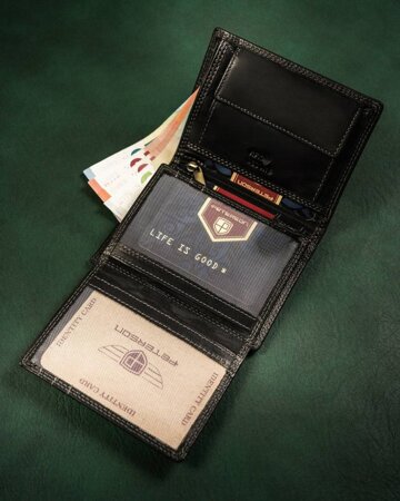 Leather's wallet RFID PETERSON PTN WL-0306-COM