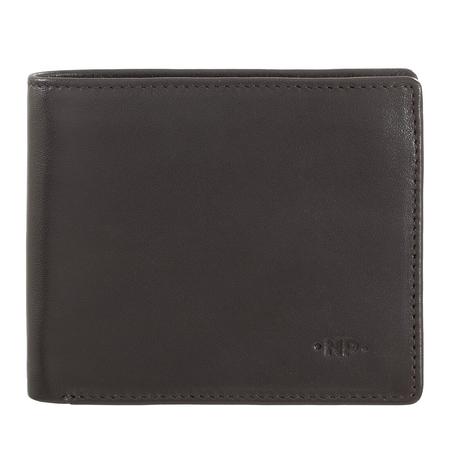 Nuvola Pelle Small Mens Wallet with Coin Pocket in Genuine Leather Inner Secret Zip and Card Slots