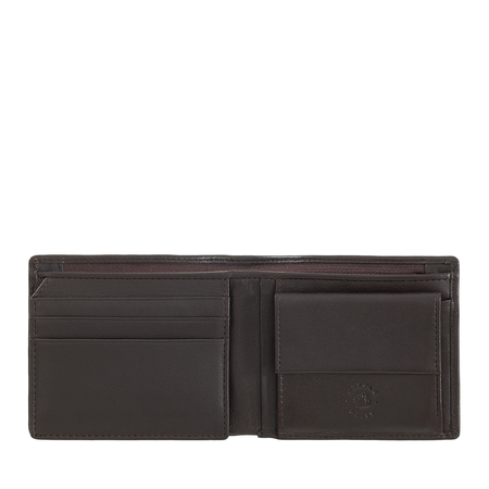 Nuvola Pelle Small Mens Wallet with Coin Pocket in Genuine Leather Inner Secret Zip and Card Slots