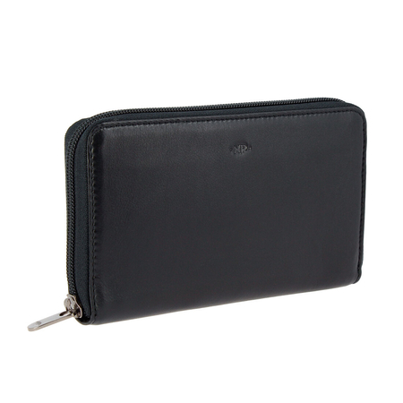 Nuvola Pelle Zip Around Wallet for Women in Nappa Leather Large Purse with Coin and Card Holders