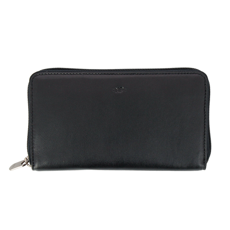 Nuvola Pelle Zip Around Wallet for Women in Nappa Leather Large Purse with Coin and Card Holders