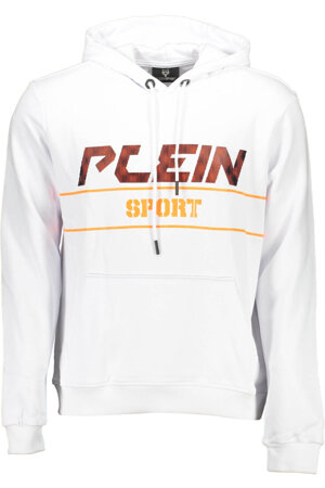 PLEIN SPORT SWEATSHIRT WITHOUT ZIP MAN WHITE