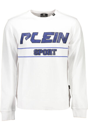 PLEIN SPORT SWEATSHIRT WITHOUT ZIP MAN WHITE