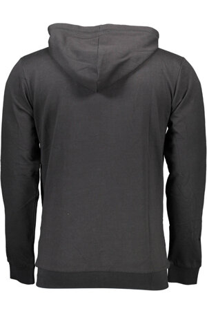 SERGIO TACCHINI MEN&#39;S BLACK SWEATSHIRT WITH ZIP