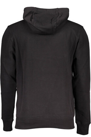 TOMMY HILFIGER MEN&#39;S BLACK ZIPLESS SWEATSHIRT