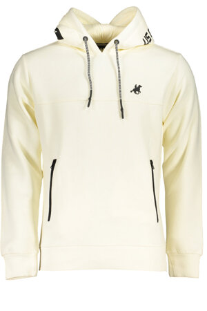 US GRAND POLO MEN&#39;S WHITE ZIPLESS SWEATSHIRT