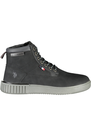 US POLO BEST PRICE BLACK MEN&#39;S BOOT FOOTWEAR