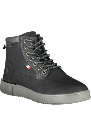 US POLO BEST PRICE BLACK MEN&#39;S BOOT FOOTWEAR