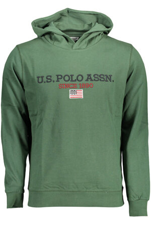 US POLO SWEATSHIRT WITHOUT ZIP GREEN MAN