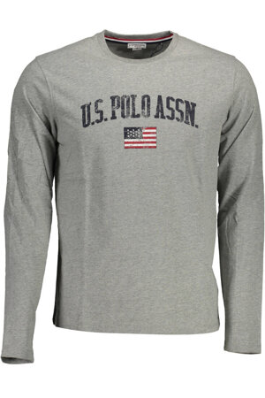 US POLO T-SHIRT LONG SLEEVE MAN GRAY