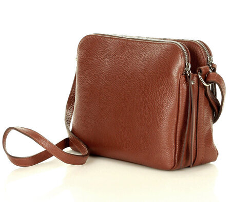 Women's leather messenger bag - MARCO MAZZINI